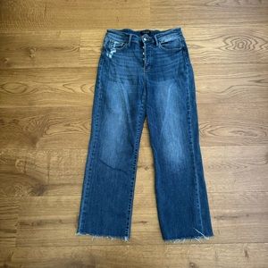 Judy, blue straight jeans with buttons size 9